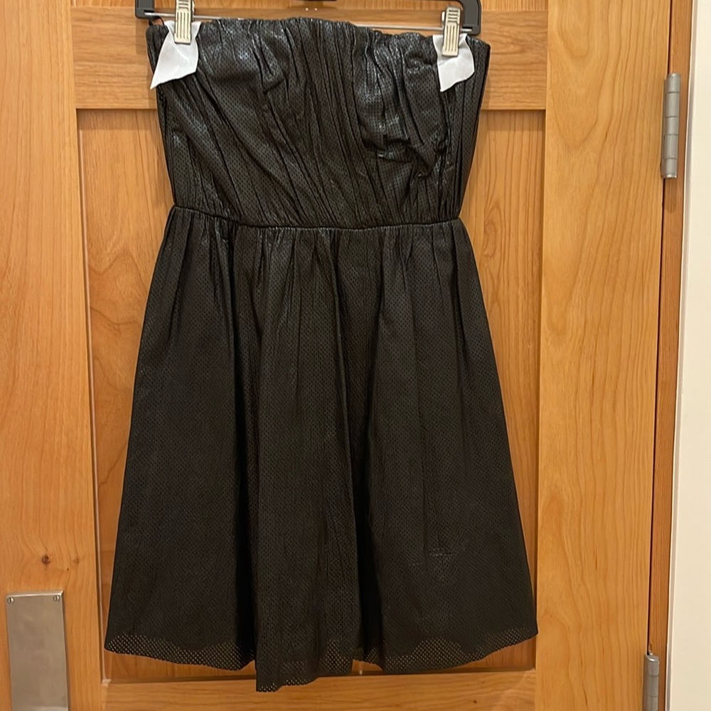 ALC perforated leather bustier dress with lining